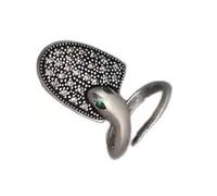 BABIBAOBEI Elegantes anillos de banda abierta de circonita cúbica, tamaño ajustable para ocasiones especiales, joyería ajustable de circonita cúbica, talla única, como se describe, como se describe