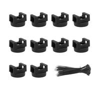 BABIBAOBEI Juego completo de 30 clips de fijación de cables negros para organizar cables, reduce el desorden y organiza cables, juego de 30 clips de oficina