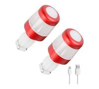 BABIBAOBEI Lámpara LED de montaje rápido para manillar de bicicleta, de alto brillo, con mango giratorio, advertencia de extremo de barra de advertencia duradera para ciclismo, indicadores LED de