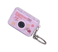 BABIBAOBEI Llavero resistente con luz LED con botón de presión, función de sonido, soporte en forma de cámara para llevar todos los días, llavero de cámara UV, a, Talla única