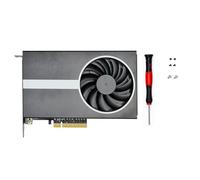 BABIBAOBEI Tarjeta adaptadora NVMe a PCIe con ventilador de refrigeración 4X 2280 para adaptador de plataforma de escritorio