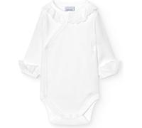 BABIDU Body Bebé Cruzado Manga Larga Algodón 100% Cuello de Puntilla, Body Bebé Recién Nacido y Prematuros, Primera Puesta, Tejido Suave y Hipoalergénico, Ropa Bebé Niño y Niña Unisex Para Uso Diario