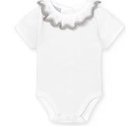BABIDU Body Bebé Manga Corta Algodón 100%, Body Bebé Recien Nacido Con Cuello Volante Bolillo, Tejido Transpirable Suave y Hipoalergénico Piel Sensible, Ropa Bebé Niño y Niña Unisex, Basicos Verano