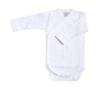 BABIDU Body Bebé Manga Larga Algodón 100% Con Cierre Cruzado Estampado Estrellitas, Body Bebé Recién Nacido y Prematuros, Tejido Suave y Hipoalergénico Para Piel Sensible, Ropa Bebé Niño y Niña Unisex