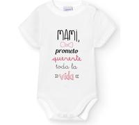 BABIDU Body Bebé Personalizado con Frases Divertidas y Originales - Para Papá, Mamá, Tía, Padrinos y Abuelos - Body Bebé Manga Corta 100% Algodón - Regalo Recién Nacido - Ropa Bebé Niño y Niña Unisex