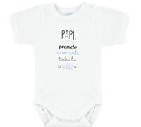 BABIDU Body Bebé Personalizado Frases Divertidas - Para Papá, Mamá, Tía, Padrinos y Abuelos - Body Bebé Manga Corta 100% Algodón Apertura Hombro - Regalo Recién Nacido - Ropa Bebé Niño y Niña Unisex