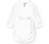 babidu Body Cruzado Estampado, Blanco, 3 Meses Bebe-Unisex