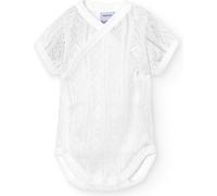 Babidu | Body Cruzado Perlé Manga Corta para Bebé - Body Bebé Tacto Extrasuave confort total - Body Bebé Made in Spain 100% Algodón