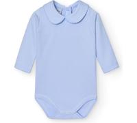 babidu, Body Cuello Algodon - Body para Bebe- Unisex, Color Celeste, Talla 3 Meses