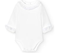 babidu BODY CUELLO BATISTA, Body para Bebé-Niños, Celeste, 18 meses