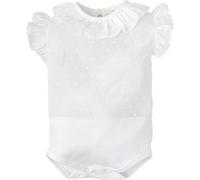 BABIDU Body Exterior Bebé Sin Mangas Algodón 100%, Tejido Plumetti con Volante en Cuello y Hombros, Cierre con Broches en Entrepierna, Ropa Bebé Recién Nacido Unisex