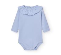 Babidu | Body para Bebé Cuello Volante con Manga Larga Confort y Estilo -100% Algodón Natural y Fabricado en España - Body Bebé Manga Larga Extrasuave, Cómodo y Elegante