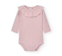 BABIDU | Body para Bebé Cuello Volante con Manga Larga Confort y Estilo -100% Algodón Natural y Fabricado en España - Body Bebé Manga Larga Extrasuave, Cómodo y Elegante