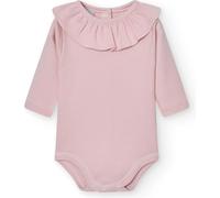 BABIDU | Body para Bebé Cuello Volante con Manga Larga Confort y Estilo -100% Algodón Natural y Fabricado en España - Body Bebé Manga Larga Extrasuave, Cómodo y Elegante