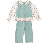 BABIDU Chándal Niña de Felpa Suave, Sudadera con Pantalón Largo, Interior Afelpado Cálido y Transpirable, Ideal para el Día a Día o Guardería