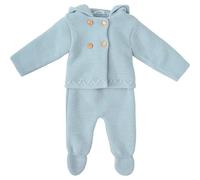 BABIDU Conjunto Bebé Invierno San Francisco con Chaqueta de Punto Grueso y Polaina con Pies, Tejido Cálido y Suave, Ideal para Paseos, Regalos o Salidas en Temporada Fría