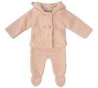 BABIDU Conjunto Bebé Invierno San Francisco con Chaqueta de Punto Grueso y Polaina con Pies, Tejido Cálido y Suave, Ideal para Paseos, Regalos o Salidas en Temporada Fría