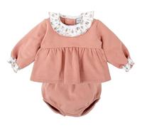 BABIDU Conjunto Bebé Niña Dos Piezas de Algodón, Diseño Suave y Transpirable, Ideal para Recién Nacido, Uso Diario