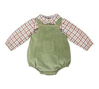 BABIDU Conjunto Bebé Niño con Peto y Camiseta de Algodón, Tejido Suave y Transpirable, Ideal para Recién Nacido o Regalo, Ropa Infantil Elegante