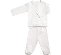 Babidu Conjunto Jubon + Polaina Ajustado, Beige, Recien Nacido Unisex bebé