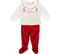 BABIDU Conjunto Niña Laponia con Sudadera Acolchada y Polaina de Terciopelo, Detalle Bordado Decorativo, Ideal para Fiestas, Navidad y Regalo de Invierno