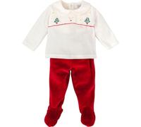 BABIDU Conjunto Niño Laponia con Sudadera Afelpada y Polaina de Terciopelo, Cuello Bebé y Bordado Navideño, Ideal para Navidad, Eventos y Regalos de Invierno