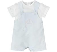 BABIDU Conjunto Peto y Camiseta, Algodón 100%, Celeste, 3 Meses Unisex bebé