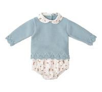 BABIDU Conjunto Punto Bebé Dos Piezas, Tejido Suave y Cálido, Ideal para Recién Nacido, Comodidad y Estilo para el Día a Día