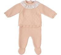 BABIDU Conjunto Punto Bebé Niña Dos Piezas, Tejido Suave y Cálido, Ideal para Recién Nacido, Comodidad y Estilo para el Día a Día