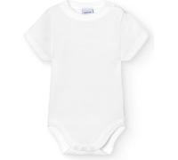 Babidu Manga Corta Algodón 100%, Body Apertura en Hombro Tejido Suave y Transpirable Ropa de Bautizo, Blanco (Blanco 1), 68 (Tamaño del Fabricante:6) Unisex bebé