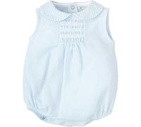 BABIDU Pelele Mangas con Cuello Bebe, Azul Celeste, 6 Meses Unisex bebé