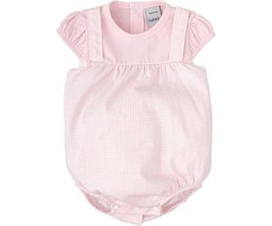 BABIDU Peto Niña con Tirantes, Estampado Cuadro Vichy Rosa Conjunto, 0 Meses Unisex bebé