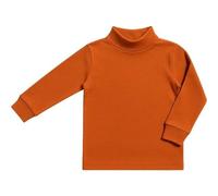 BABIDU Punt NOU Camiseta Térmica Infantil Semicisne Perchada Manga Larga | Color naranja pomelo, talla 8 años: tejido elástico que no aprieta. Para el día a día en invierno.