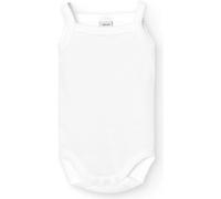 BABIDU Tirante Fino Canale Algodón 100%, Body Bebé Recién Nacido y Prematuros, Tejido Suave Hipoalergénico Camiseta, Blanco, 24 Meses para Bebés
