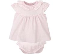 BABIDU Vestido Bebé Niña Verano Algodón 100% con Braguita, Volantes y Bordados, Diseño con Tirantes, Mangas Cortas o Sin Mangas, Estampados Florales y Cuadros Vichy, Jesusito Ideal para Días Soleados