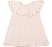 BABIDU Vestido Bebé Niña Verano Algodón 100% con Volantes, Tirantes o Mangas, Cuello Decorativo, Estampados Florales o Plumetti, Diseño Suave, Fresco y Cómodo para Ceremonias, Eventos o Uso Diario