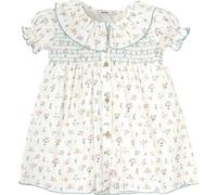 BABIDU Vestido Bebé Niña Verano Algodón 100% con Volantes, Tirantes o Mangas, Cuello Decorativo, Estampados Florales o Plumetti, Diseño Suave, Fresco y Cómodo para Ceremonias, Eventos o Uso Diario