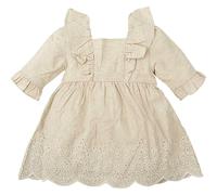 BABIDU Vestido Bebé Niña Verano Algodón 100% con Volantes, Tirantes o Mangas, Cuello Decorativo, Estampados Florales o Plumetti, Diseño Suave, Fresco y Cómodo para Ceremonias, Eventos o Uso Diario