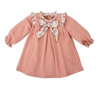 BABIDU Vestido Niña Manga Larga, Algodón Suave y Transpirable, Diseño Cómodo para el Día a Día o Eventos, Infantil