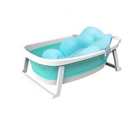 Babify - Lagoon Bañera Plegable de Bebe con Cojín, Plegado compacto, Cojin reductor incluido, Verde