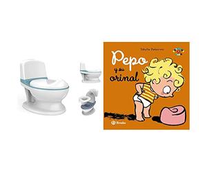 Babify Orinal para bebés y niños My First Toilet - Con Pulsador Interactivo & Pepo y su orinal (Castellano - A PARTIR DE 0 AÑOS - PROYECTO DE 0 A 3 AÑOS - Libros emocionales)