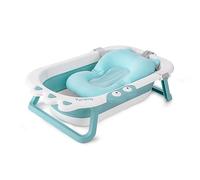 Babify Shower Bañera Plegable de Bebe - Cojin Incluido - Plegado ultra compacto - Antideslizante - Color Menta - Nuevo Modelo