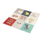 Babify Star Ibaby Alfombra Puzzle para bebés Animals - Espesor 1.5 cm, Antideslizante, Extragrande, Reversible, Impermeable, portátil, de Doble Cara, para niños pequeños y bebés (165x165x1.5cm)