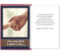 Bablira Tarjeta de felicitación para el primer día del padre para marido, saludo sincero para papá nuevo, tarjeta alentadora de la paternidad, ideal para regalo del primer día del padre de esposa