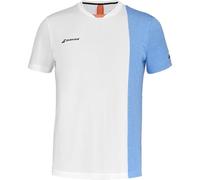 Babolat, Camiseta Modelo Play Crew Camiseta para Niño, Talla 12-14 Años, Blanco/Azul, Materiales elásticos para Entrenamiento y competición, Adecuado para Jugadores Individuales y Equipos