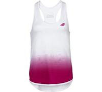 BABOLAT Compete Tank Top Girl Camiseta De Tirantes, Unisex niños, White/Vivacious Red, 8-10 años