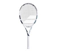 Babolat, Raqueta de Tenis Modelo EVO Drive Lite, Grip 1, Blanco/Azul, Marco de Grafito Ligero, Plan de Cordaje 16x19, para Jugadores Intermedios Confirmados, Adecuado para Juniors en Transición