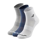 Babolat, Juego de calcetines de cuartos, refuerzos en la parte delantera del pie y debajo de la suela, banda de apoyo bajo el arco del pie, zonas de ventilación para una transpirabilidad óptima