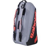 Babolat, Paletero Pure Strike, diseño Elegante e Ideal Gracias a su Gran Capacidad, es cómodo y Duradero, un Accesorio Deportivo práctico y versátil, Gris/Rojo flúor, único, Deportivo