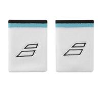 Babolat Pulsera Unisex para Adultos, Toalla de Rizo Jumbo, Color Blanco/Azul, Talla única, absorción rápida del Sudor, Ancho: 10,5 cm, Accesorio Deportivo